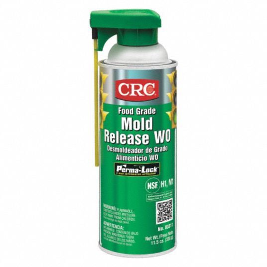 CRC Food Grade Mold Release, 16 oz, Aerosol Can, No Additives, Wet, Liquid 19MW9603311 Grainger
