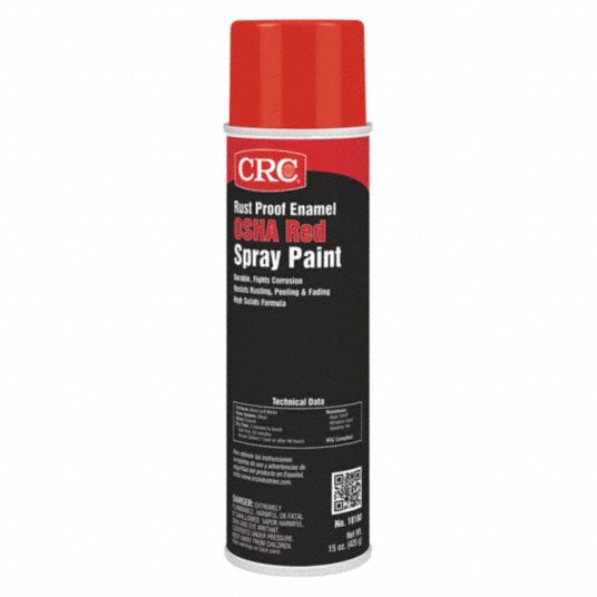 CRC Enamel Spray PaintOSHA Red, 15 Wt Oz 19MY5218100 Grainger
