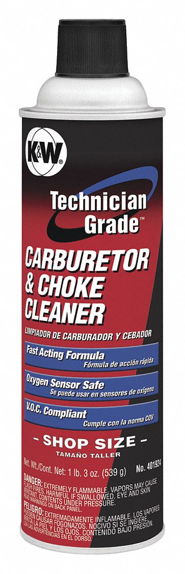 Carburetor and Choke Cleaner: Solvent, 24 oz Cleaner Container Size, Flammable, Non Chlorinated