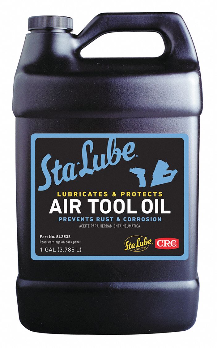 Air Tool Oil: Petroleum, -20°F, 225°F Max. Op Temp., 1 gal Container Size, Bottle