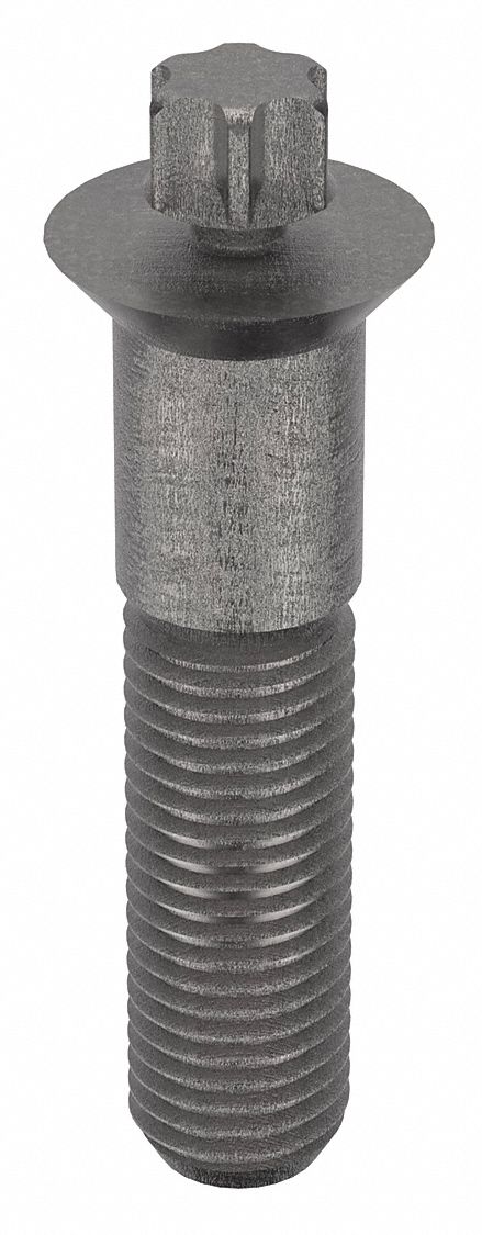 Camrail Bolt: 7/8"-9 Thread Size, 4 in lg, Cam Koat™, Grade 8, Alloy Steel, 5 PK