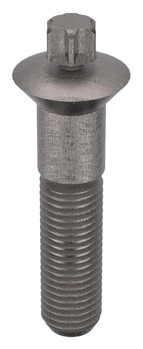 Camrail Bolt: 7/8"-9 Thread Size, 4 in lg, Cam Koat™, Grade 8, Alloy Steel, 5 PK