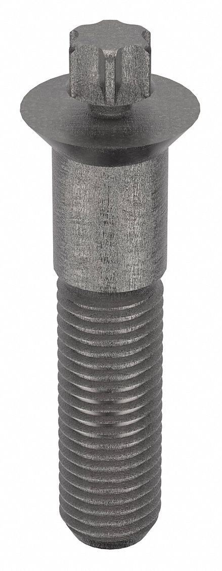 Camrail Bolt: 7/8"-9 Thread Size, 4 in lg, Cam Koat™, Grade 8, Alloy Steel, 60 PK