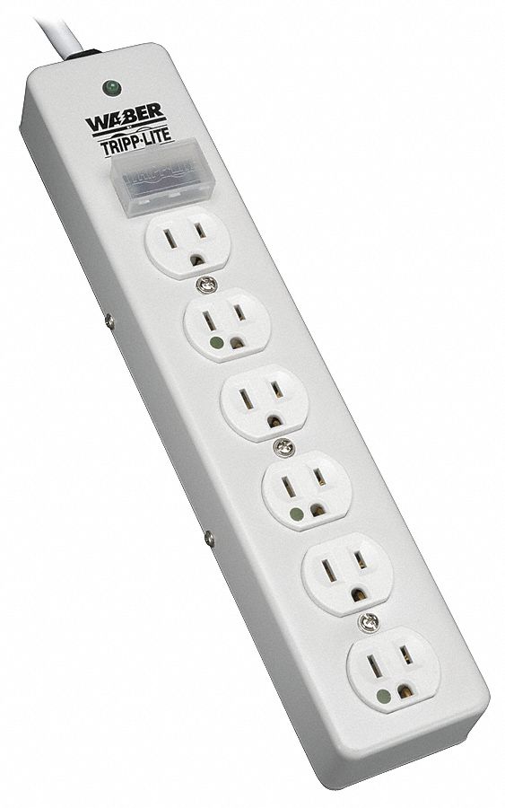 TRIPP LITE Surge Protector Outlet Strip 6 Outlets, Hospital Grade NEMA