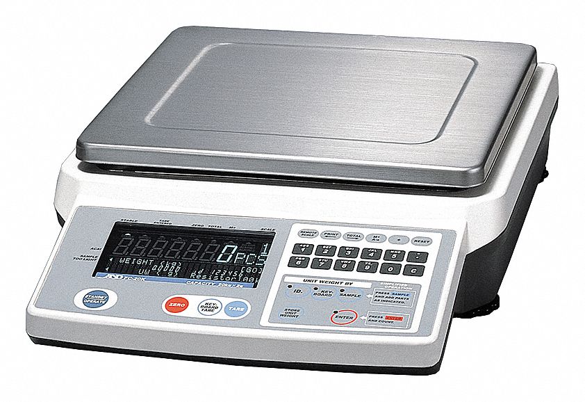 Compact Bench Scale: 50 lb, 0.005 lb, 11 3/4 in Weighing Surface Dp, Digital