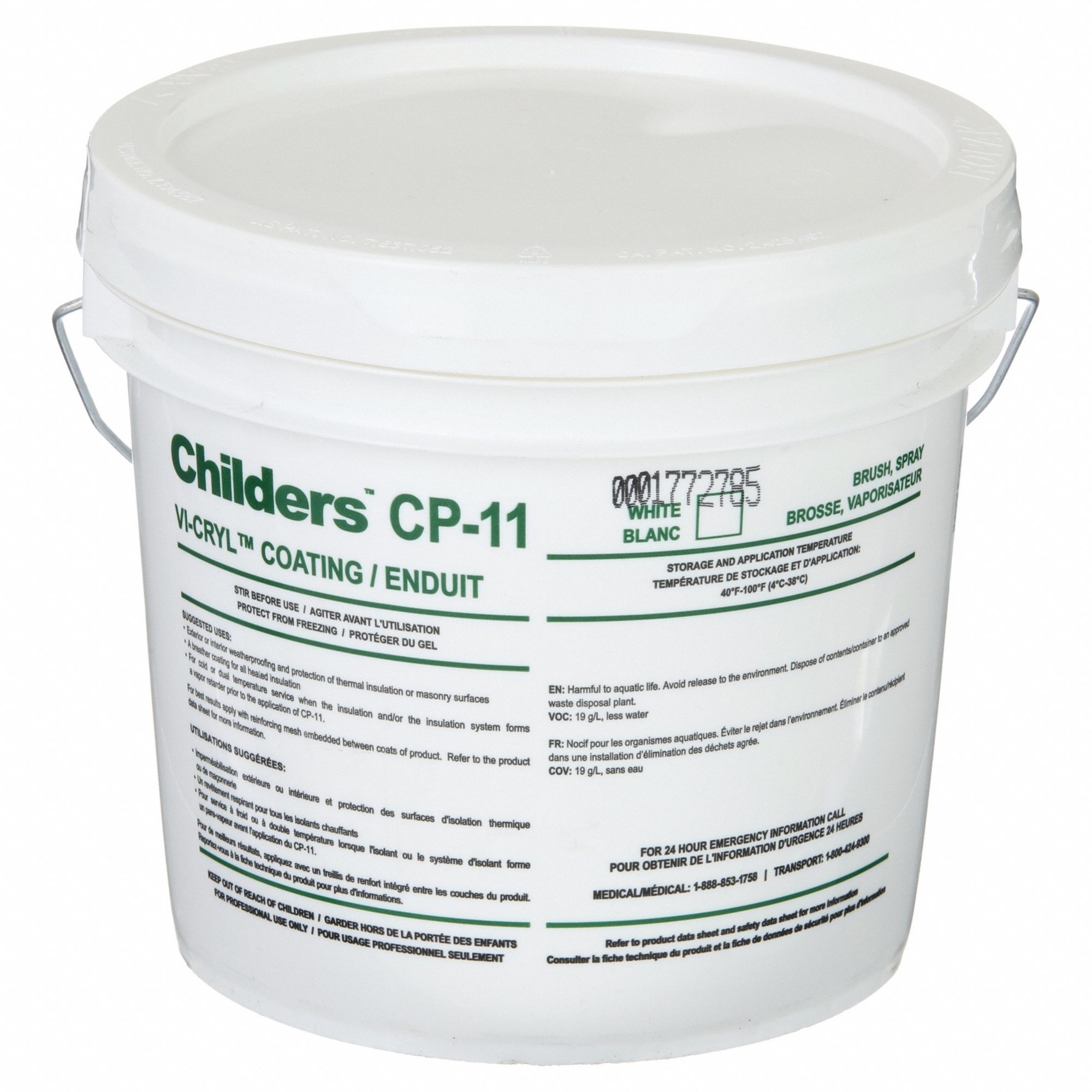 ITW PIPE INSULATION COATING: WHITE, 1 GALLON PAIL