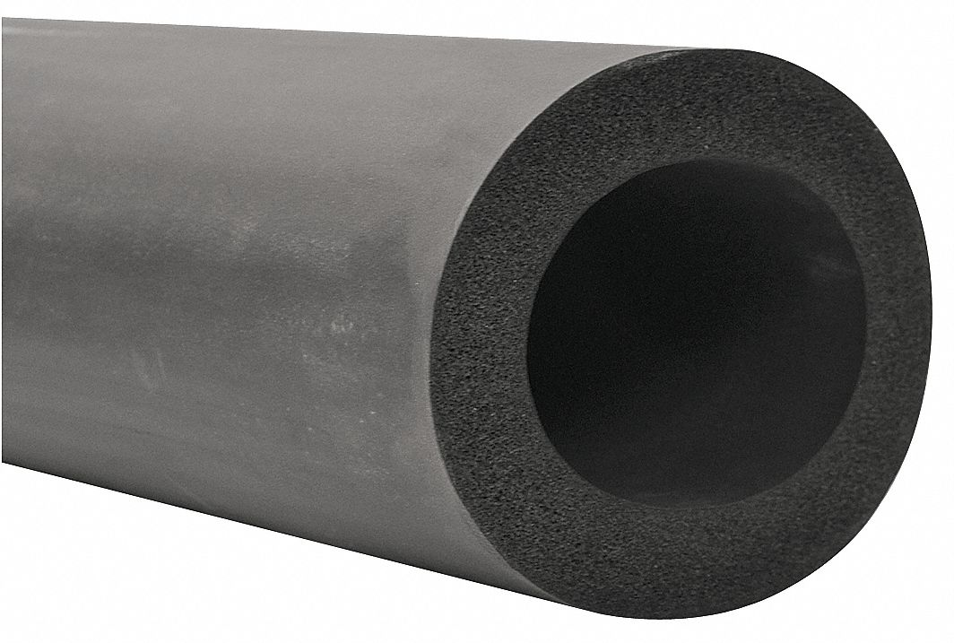 aeroflex-1-thick-flexible-epdm-pipe-insulation-6-ft-insulation-length-black-ebay