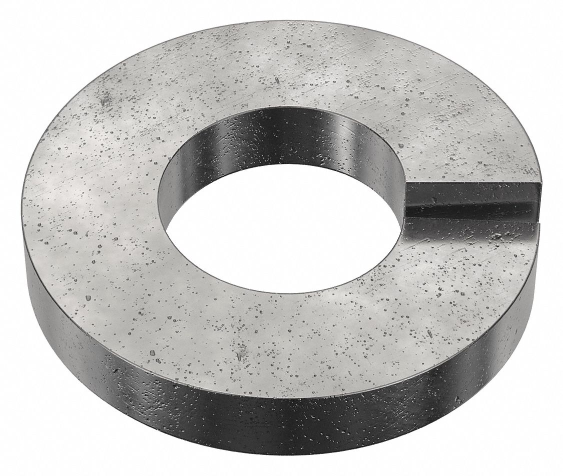Extra Duty Split Lock Washer: Case Hardened, Black Oxide, Steel, 1/4 in Screw Sz, 100 PK