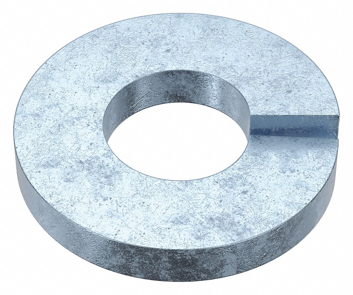 Extra Duty Split Lock Washer: Case Hardened, Zinc Plated, Steel, #6 Screw Sz, Case Hardened, 100 PK
