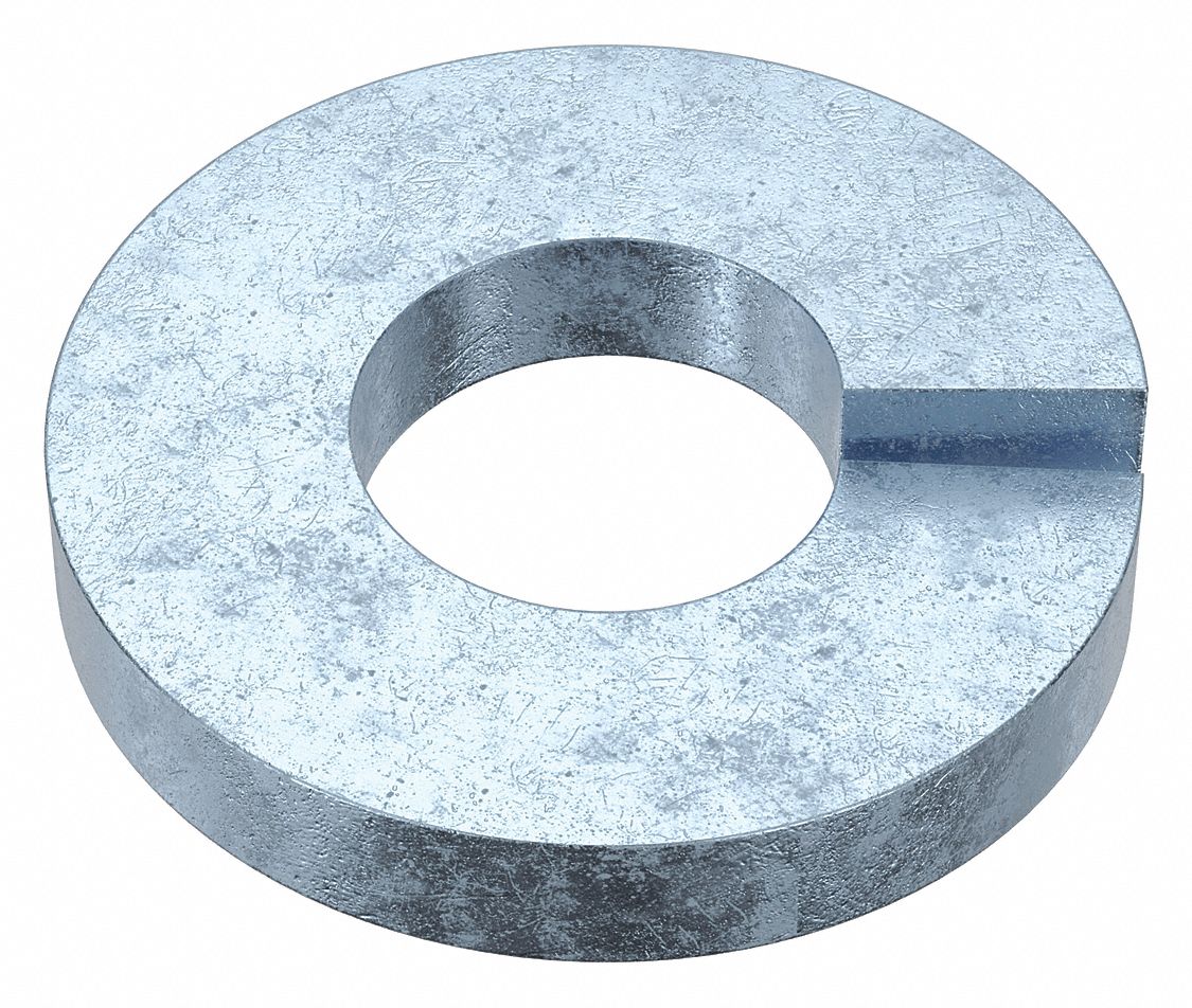 Extra Duty Split Lock Washer: Steel, #8 Screw Sz, 11/64 in Max. Inside Dia, 100 PK