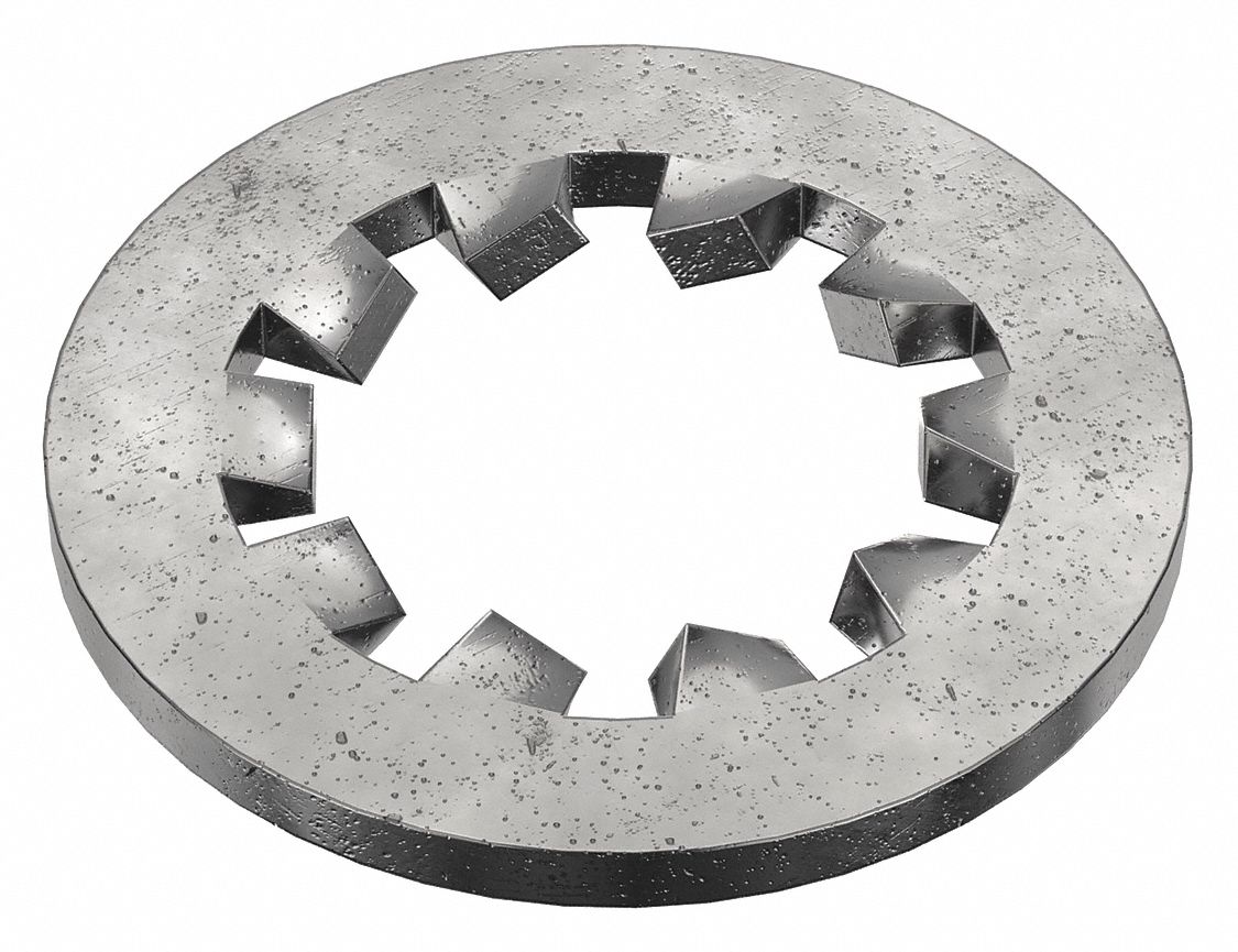 Internal Tooth Lock Washer: Case Hardened, Black Oxide, Steel, 5/16 in Screw Sz, 100 PK