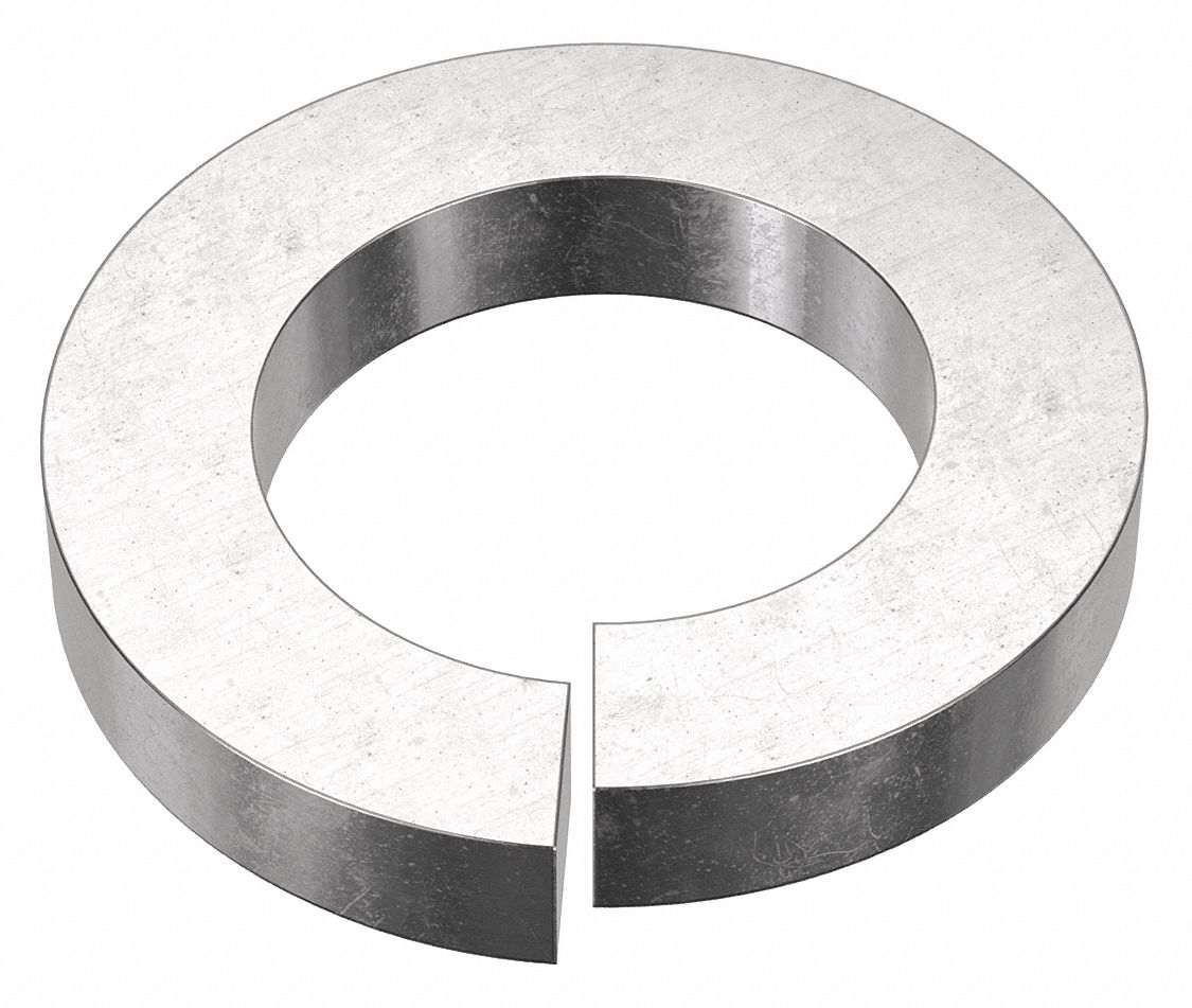 Split Lock Washer: 316, Stainless Steel, 1 1/4 in Screw Sz, 1 9/32 in Max. Inside Dia, 316, 5 PK