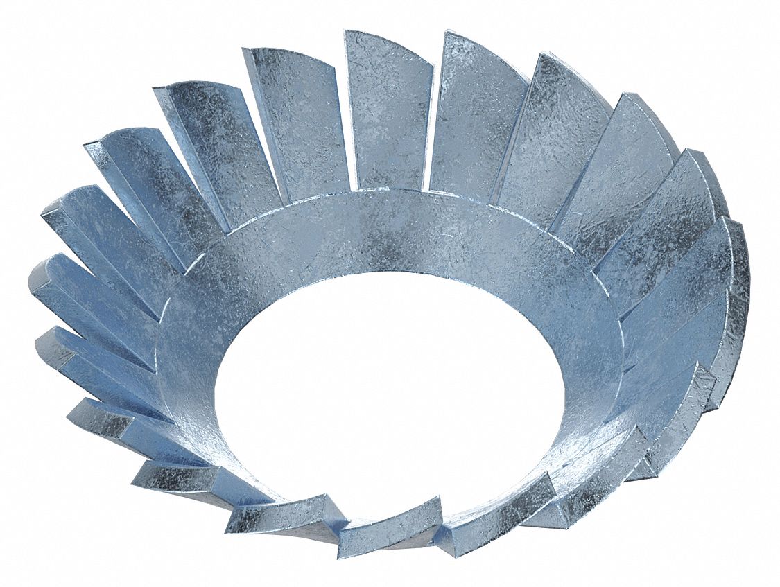 For Screw Size 3/8 in, Countersunk External Tooth Lock, Lock Washer