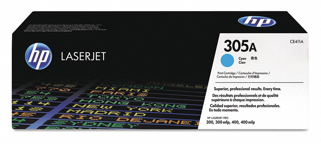 Toner Cartridge: 305A, Cyan, Cyan