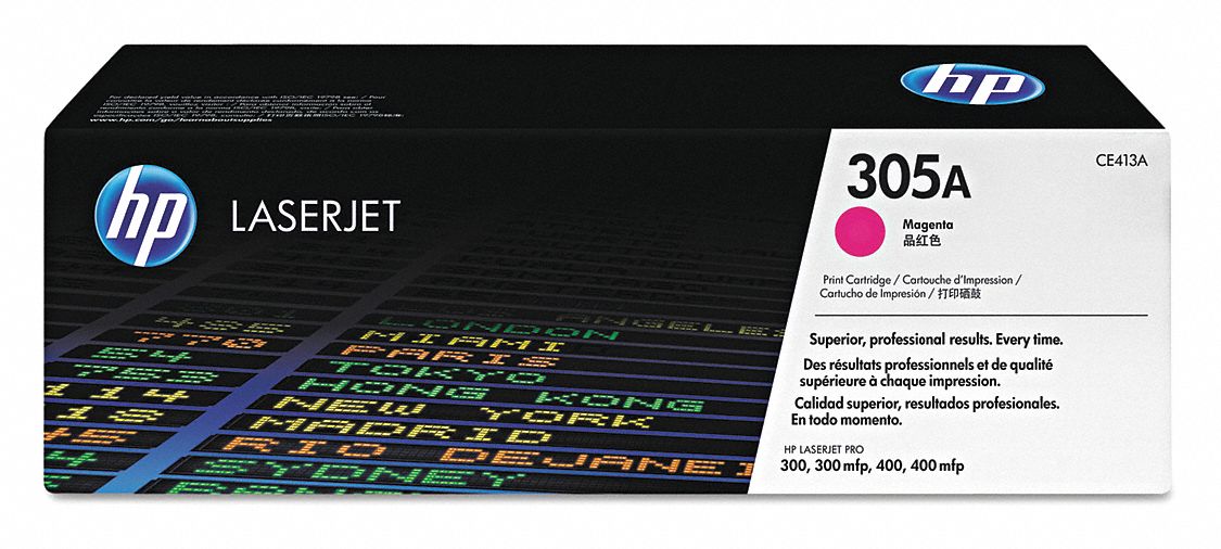 Toner Cartridge: 305A, Magenta, Magenta