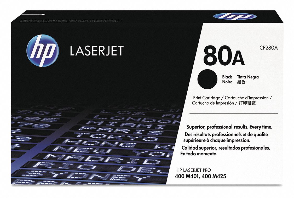 Toner Cartridge: 80A, Black, Black