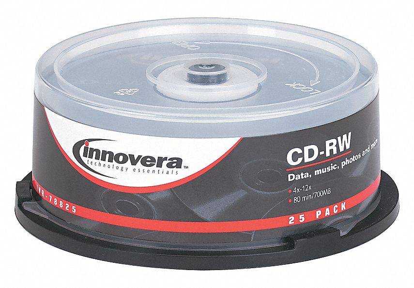 INNOVERA CDRW Disc, 700 MB Capacity, 12x Speed 19NX52IVR78825