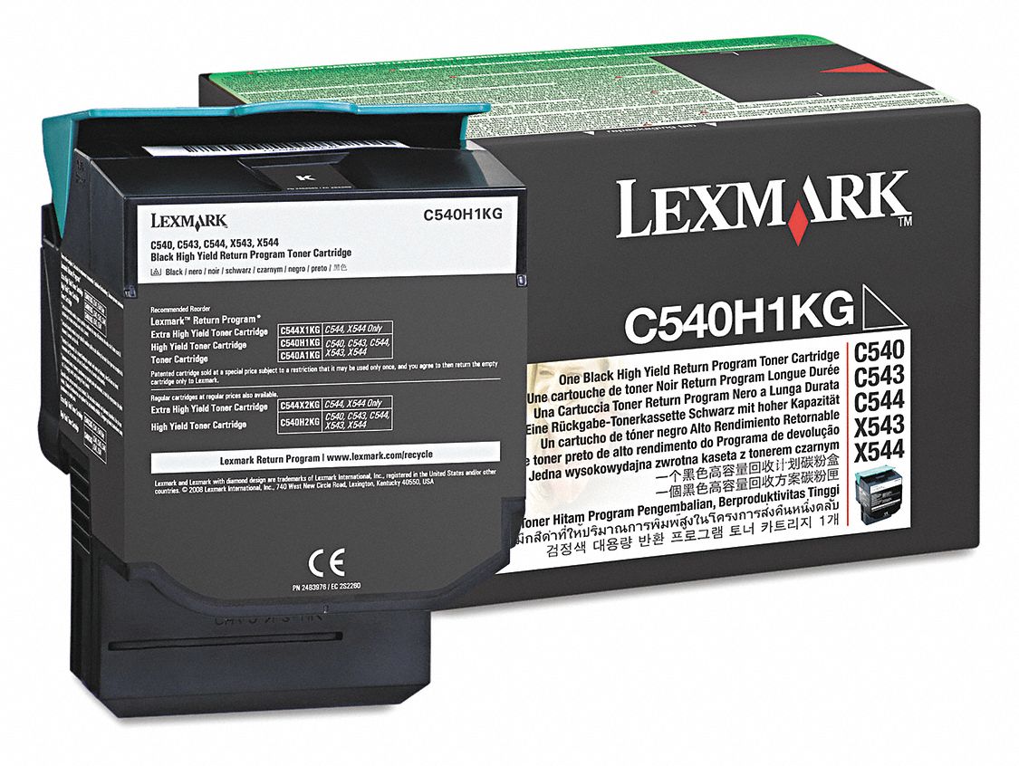 High Yield Toner Cartridge: C540H1KG, Black, Black
