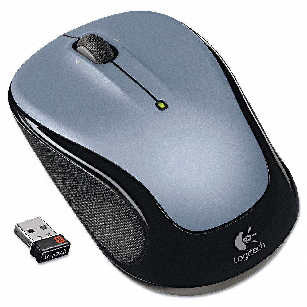 Mouse: Wireless, Laser, 3 Buttons, Silver, USB