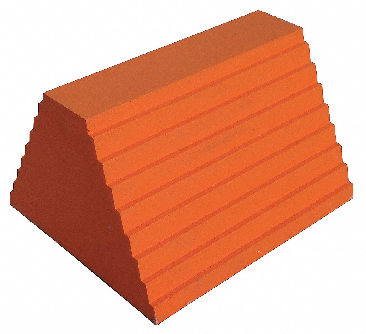 WHEEL CHOCK, URETHANE, 9¼ IN OVERALL L, 8 IN OVERALL W, 6 IN OVERALL H, 1 CHOCK, ORANGE