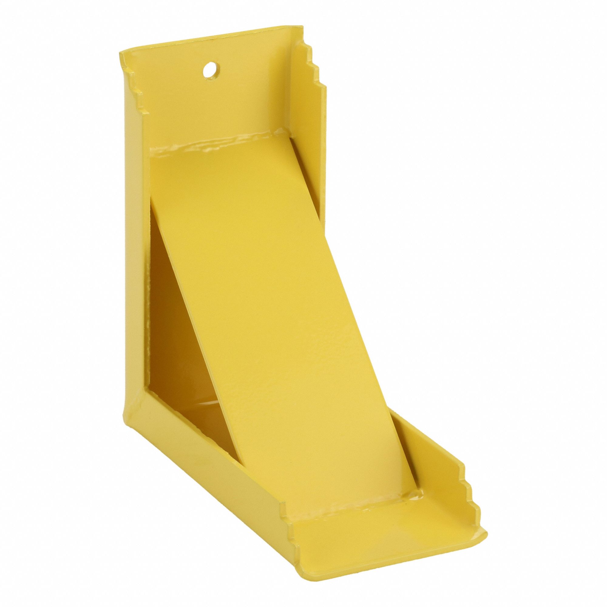 Wheel Chock: Steel, 6 in Overall Lg, 17 1/8 in Overall Wd, 9 in Overall Ht, 1 Chocks, Yellow, Steel