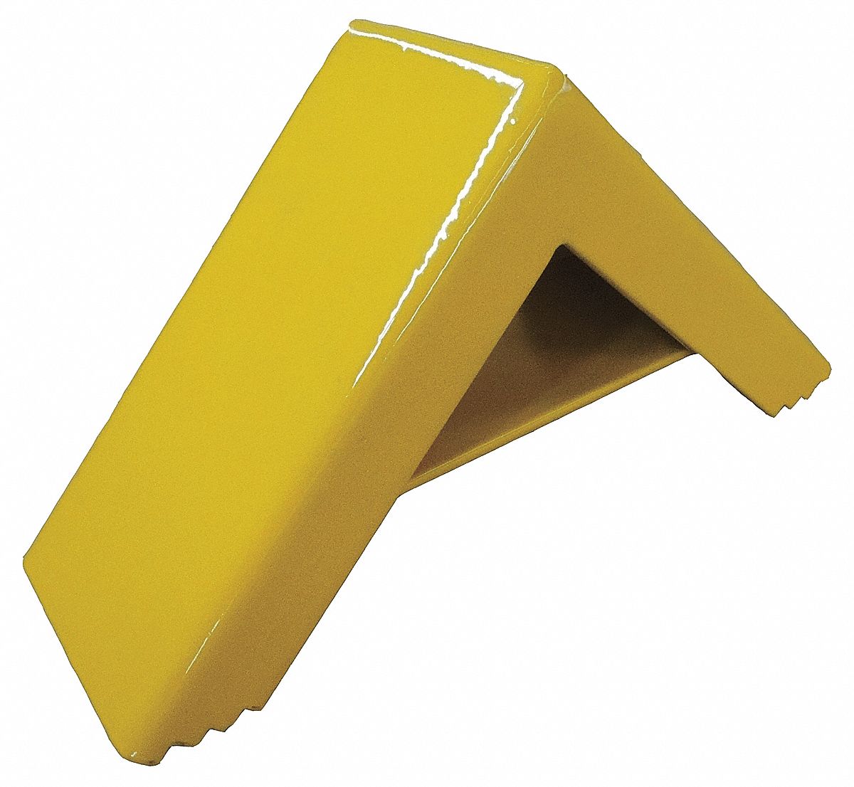 WHEEL CHOCK, STEEL, 6 IN OVERALL L, 17⅛ IN OVERALL W, 9 IN OVERALL H, 1 CHOCK, YELLOW, STEEL