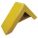 WHEEL CHOCK, STEEL, 6 IN OVERALL L, 17⅛ IN OVERALL W, 9 IN OVERALL H, 1 CHOCK, YELLOW, STEEL
