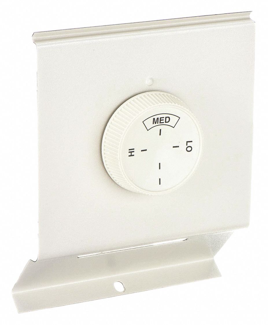 Electric Baseboard Heater Thermostat: White, 120/277V AC, 40° to 100°F, 1 Poles, Unit Mount