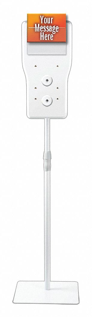 BEST SANITIZERS, INC.  Hand Sanitizer Floor Stand,1250mL,White 19RC58
