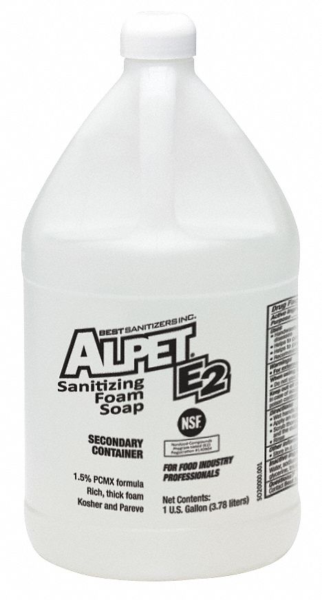 Spray Bottle: 1 gal Container Capacity, Foam, Clear, 38/400 Closure Size