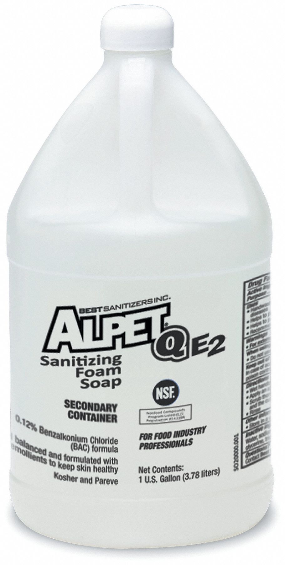 Spray Bottle: 1 gal Container Capacity, Foam, Clear, 38/400 Closure Size