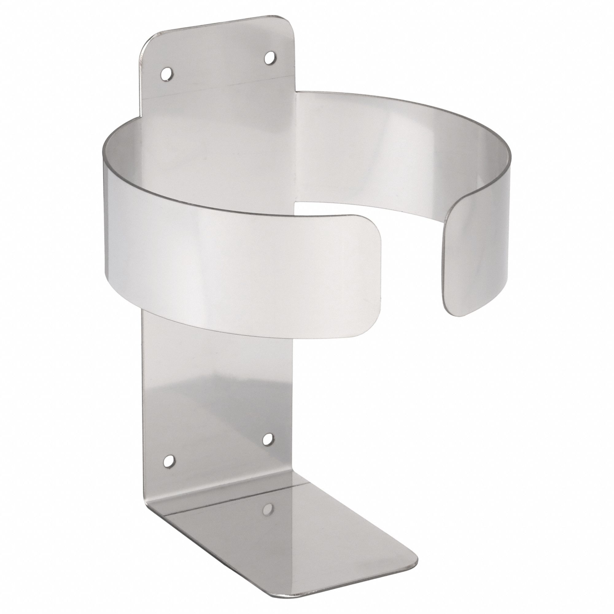 SOAP AND SANITIZER BOTTLE WALL BRACKET, STAINLESS STEEL, SILVER