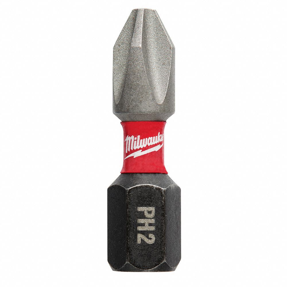 Insert Bit: Insert Bit, Imperial, PH2 Bit Industry Size, #2 Bit Size, Std, Hex, 25 PK