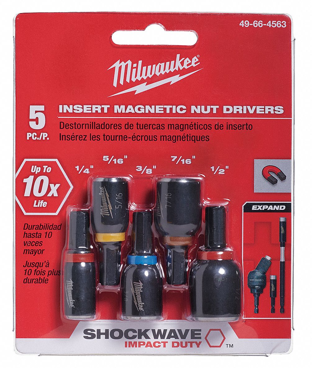 NUT DRIVER MAGNETIC 5PC/SET