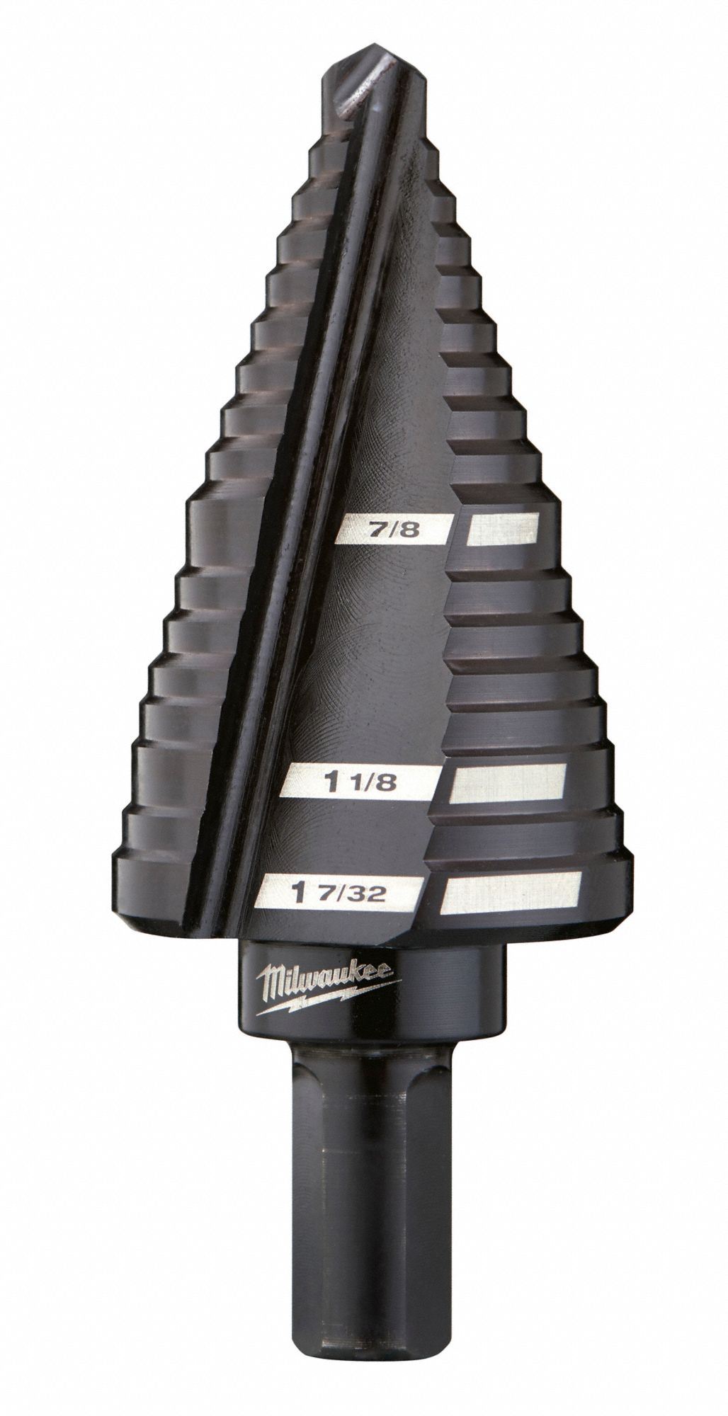 MILWAUKEE, 3 Hole Sizes, 7/8 in to 1 7/32 in, Step Drill Bit 19RK81