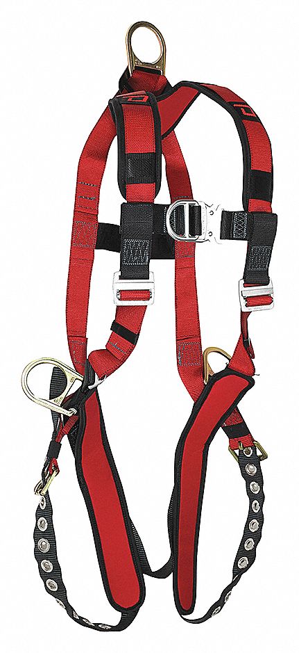 DYNA-PRO FALL PROTECTION HARNESS, XL, BACK/LEG/SHOULDER PAD, QUICK-CONNECT, 310 LB