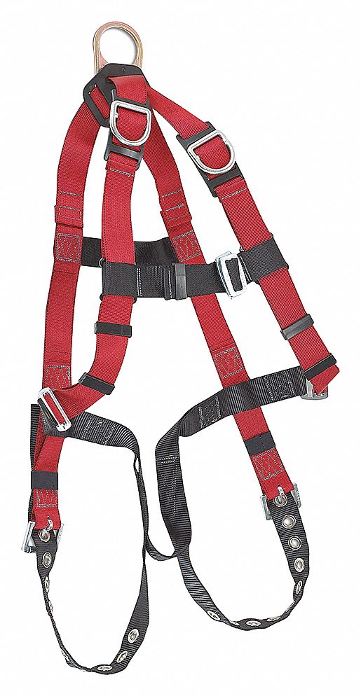 HARNESS, CONFINED SPACES, TONGUE BUCKLE, 310 LB, SZ XL, STEEL WITH POLYESTER WEBBING