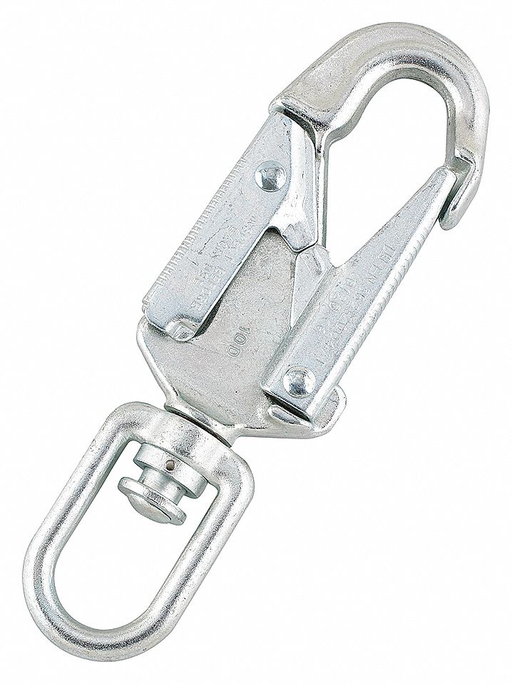 DYNAMIC SNAP HOOK, DOUBLE LOCK SWIVEL, FORGED STEEL - Carabiners for Fall  Protection - DSIFP4651