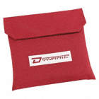 EQUIPMENT BAG, SMALL, WITH HOOK AND LOOP CLOSURE, RED, 11 1/4 X 11 3/8 IN