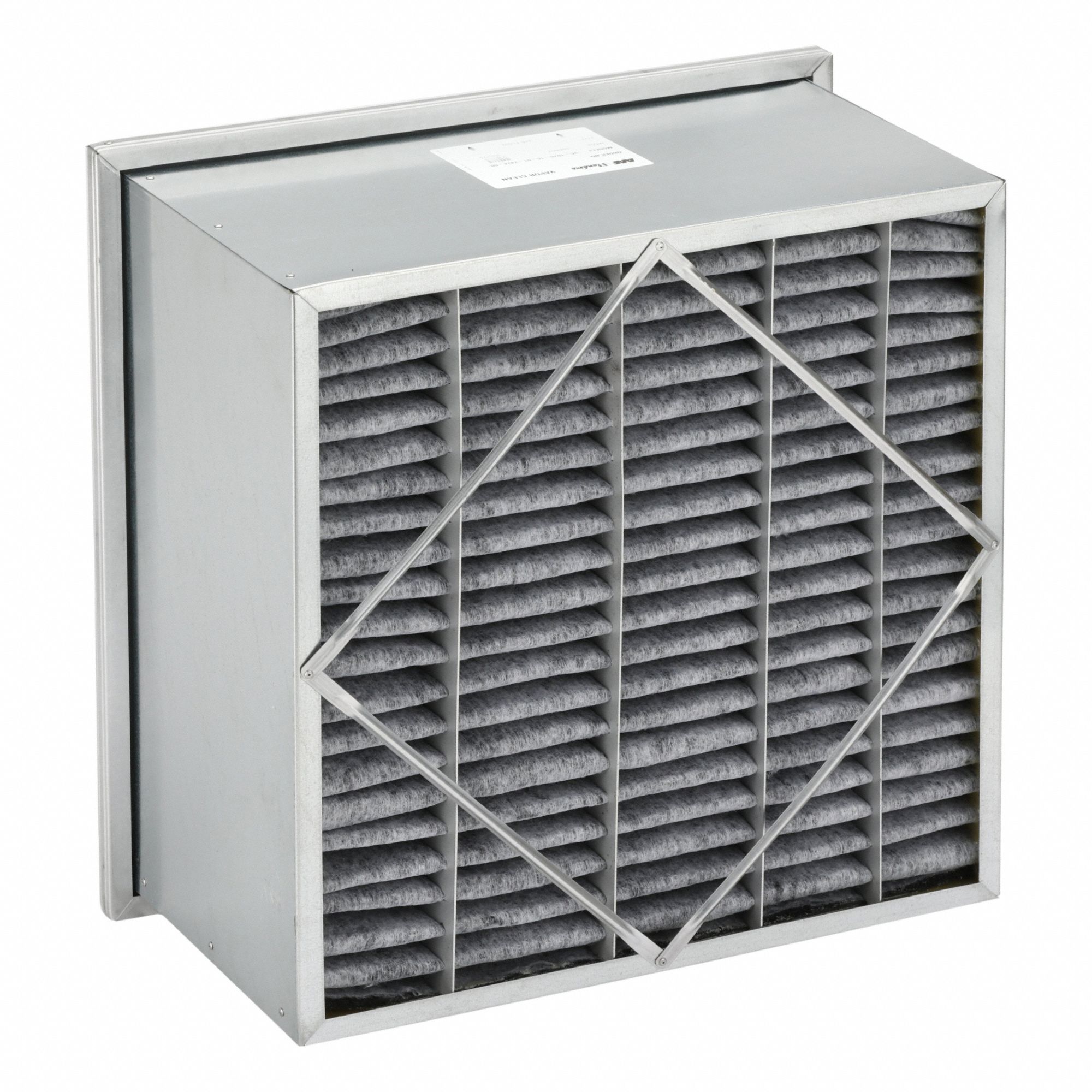 Odor Removal Rigid Cell Air Filter: 24 in x 24 in x 12 in, Single Header