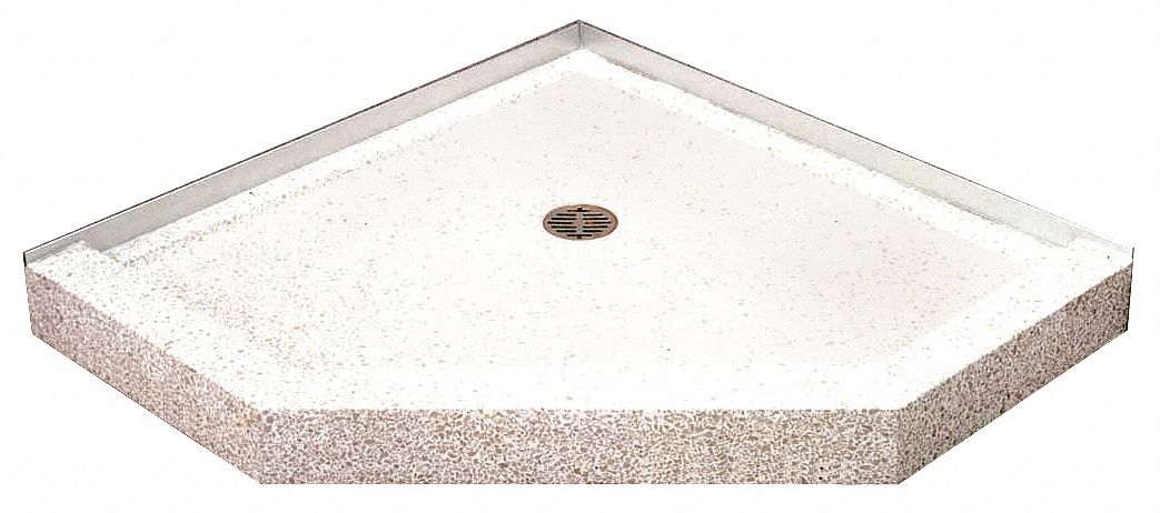 SHOWER BASE: ACORN, INTEGRAL THRESHOLD, TERRAZZO, SINGLE THRESHOLD, NEO-ANGLE