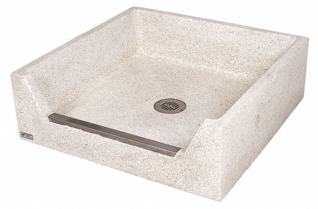 Mop Sink: Terrazzo-Ware, Terrazzo, 12 in Overall Ht, 32 in x 32 in Bowl Size