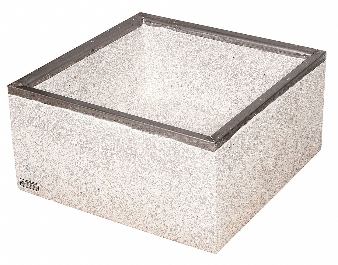 TERRAZZOWARE, TerrazzoWare, Terrazzo, Mop Sink with Stainless Steel Capped Shoulder 19RU62