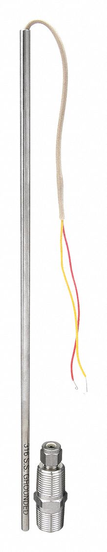 THERMOCOUPLE PROBE, TYPE K, GROUNDED, BARE WIRE, 24 IN L