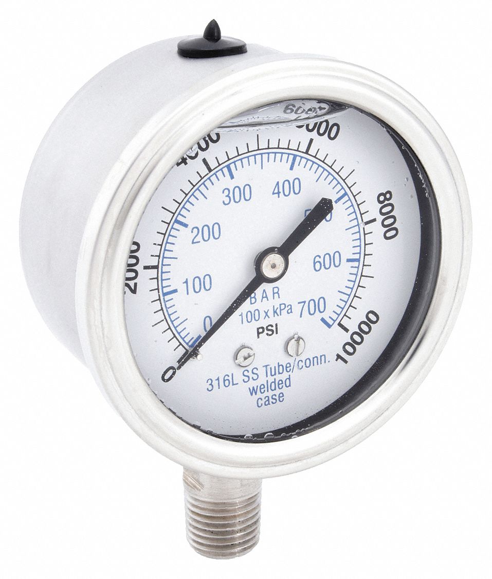 MANOMETRE, REMPLI DE LIQUIDE