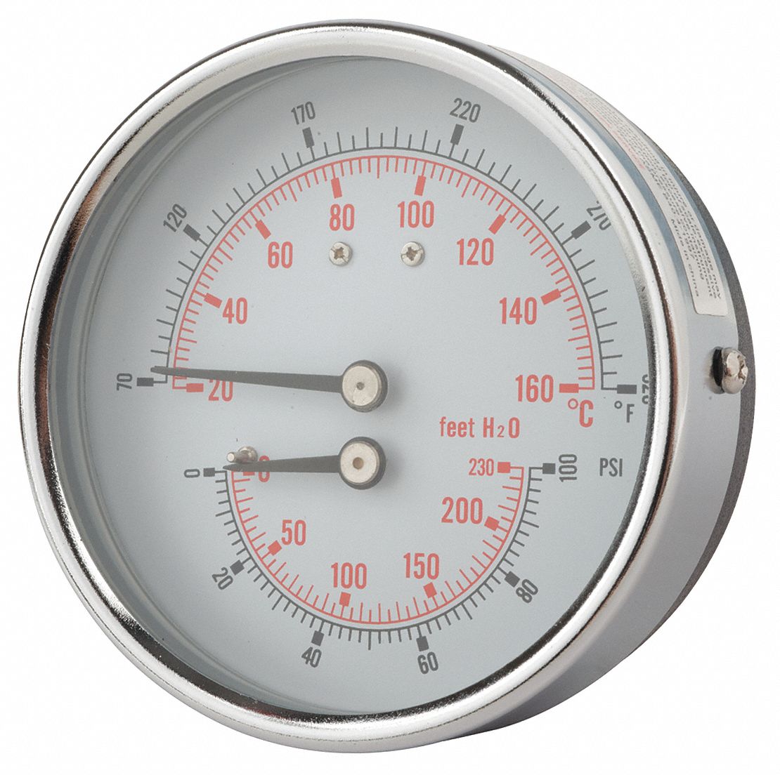 19RZ42 - Bioler Gauge Round 0-100 psi 80 to 320F