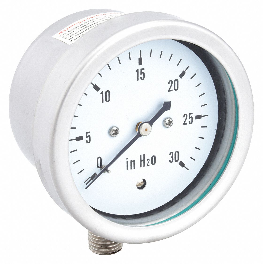 PIC GAUGES, For Natural Gas & Other Gases, 0 to 30 in wc, Low Pressure Gauge 19RZ48LP1SS254