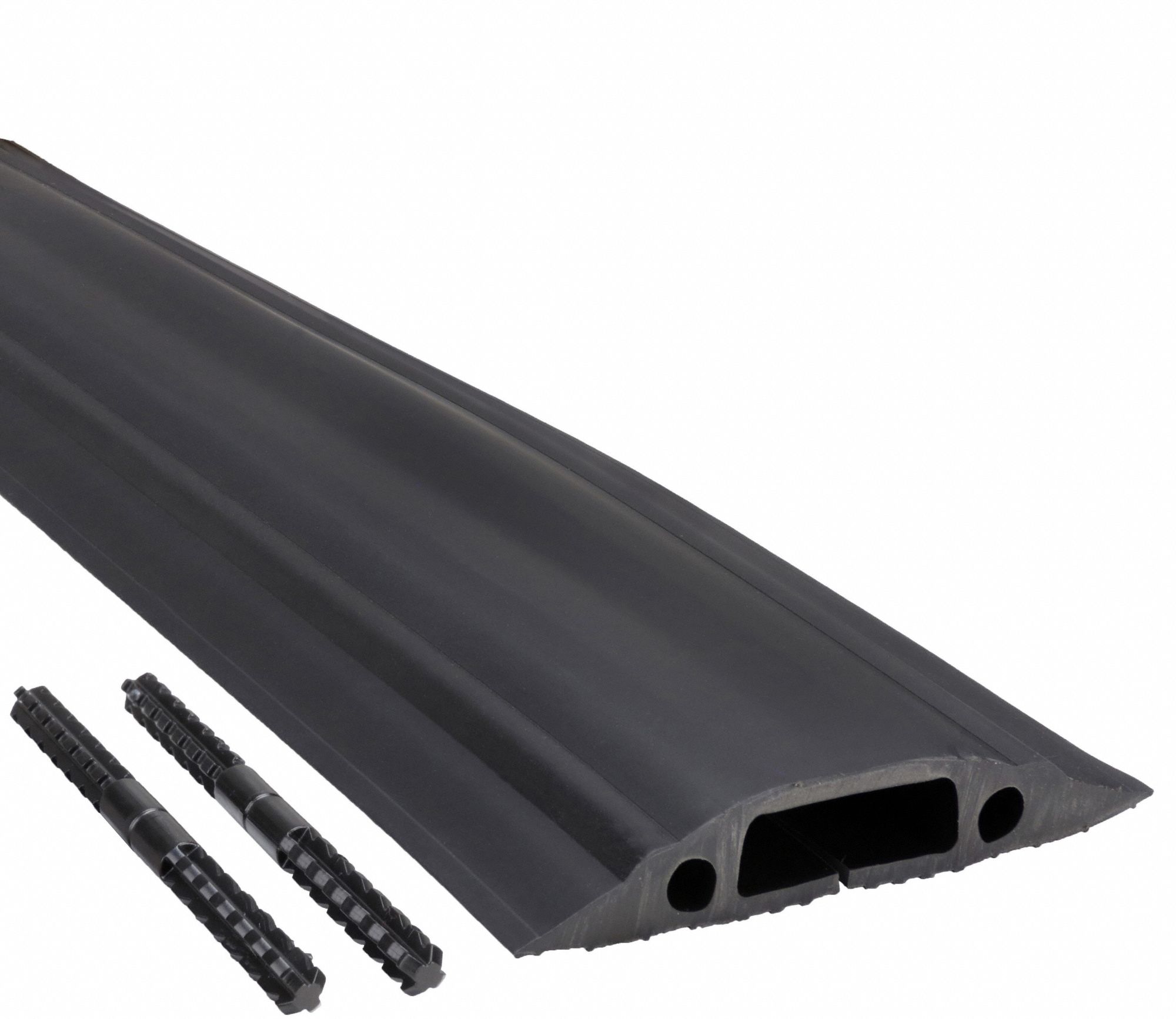 DLINE Cable Protector, 1Channel, Black, 6 ft x 9/16 inH, Max. Cable