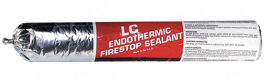Fire Barrier Sealant: Red, Tube, 20 oz Size, Up to 4 hr, Cables/Concrete Wall/Drywall/Ducts, 12 PK