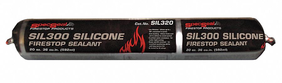 Fire Barrier Sealant: Limestone, Cartridge, 20 oz Size, Up to 4 hr, Caulk Gun, 12 PK
